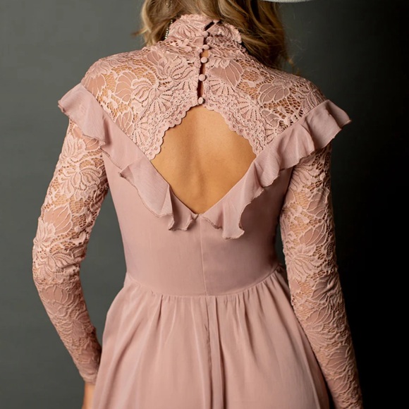 Joyfolie (boutique)MAXI DRESS IN NUDE PINK Size XL fits size 12-16 worn one time - Picture 3 of 5